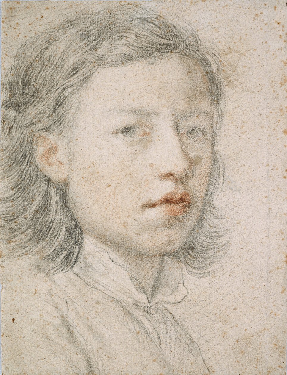 Autorretrato - Obra de Anton Raphael Mengs (1728-1779), sangre y tiza sobre papel (26,1 x 20,2 cm) de Anton Raphael Mengs