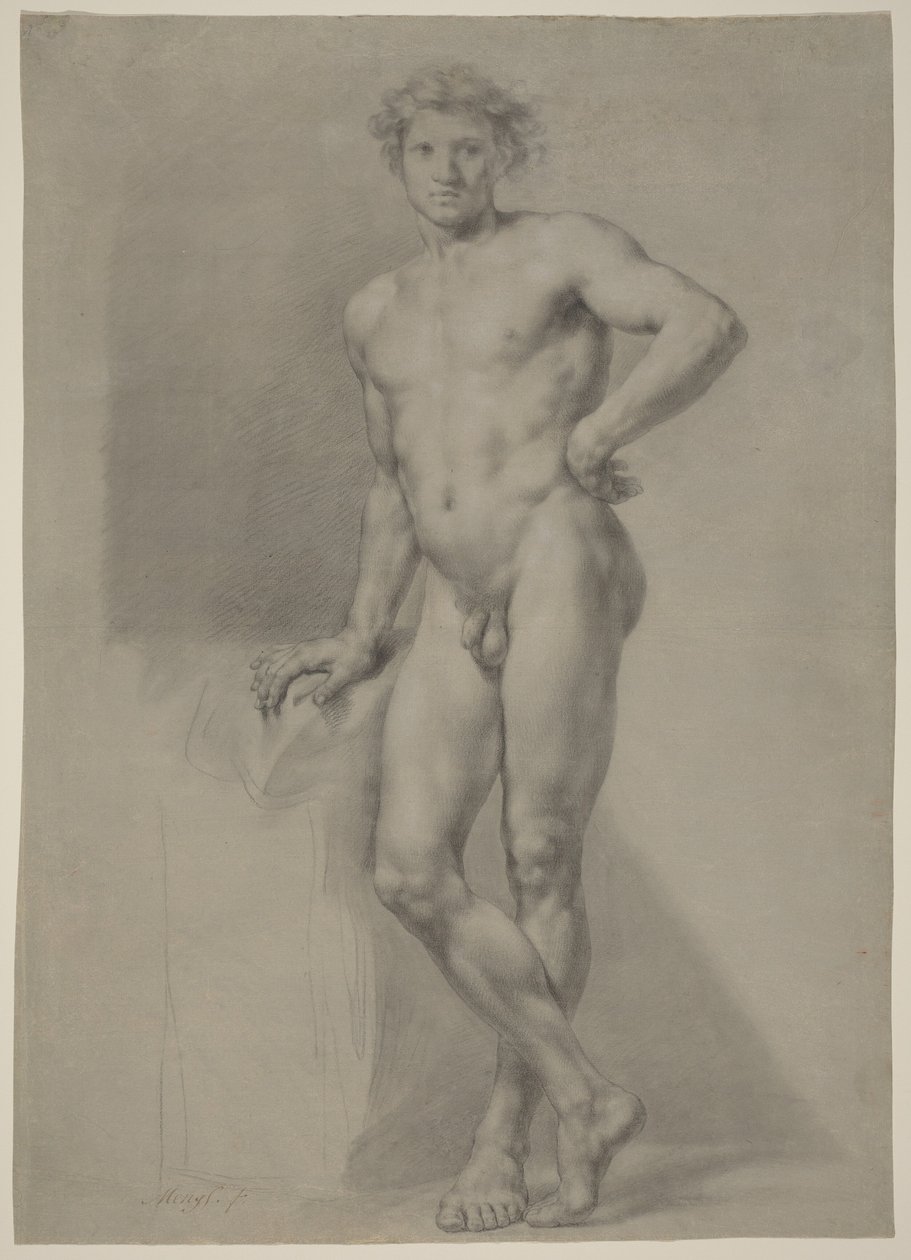 Estudio de desnudo masculino de Anton Raphael Mengs