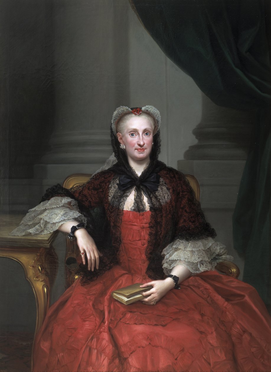 Retrato de María Amalia de Sajonia 1724-1760, Reina consorte de España, ca 1760 de Anton Raphael Mengs