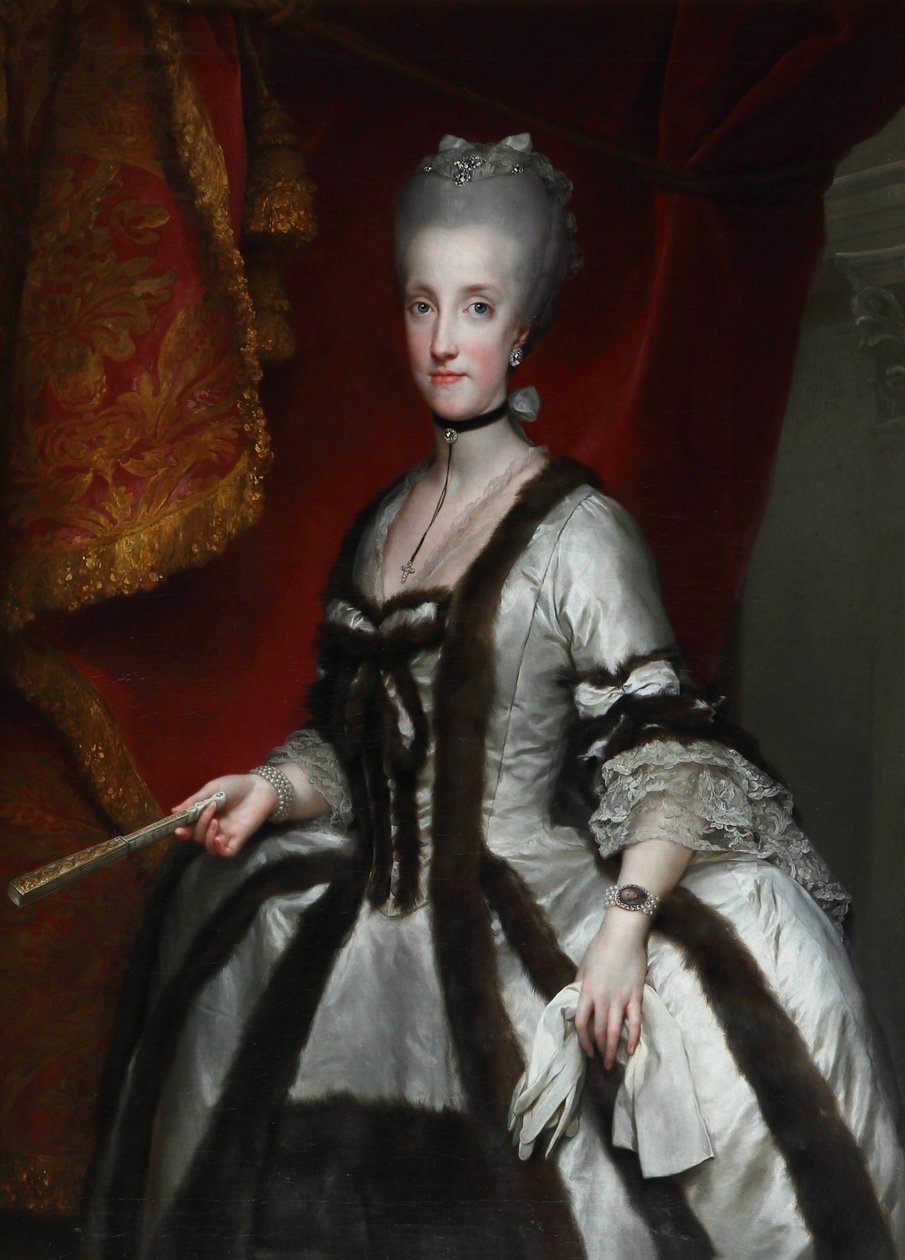 Retrato de María Carolina de Austria de Anton Raphael Mengs