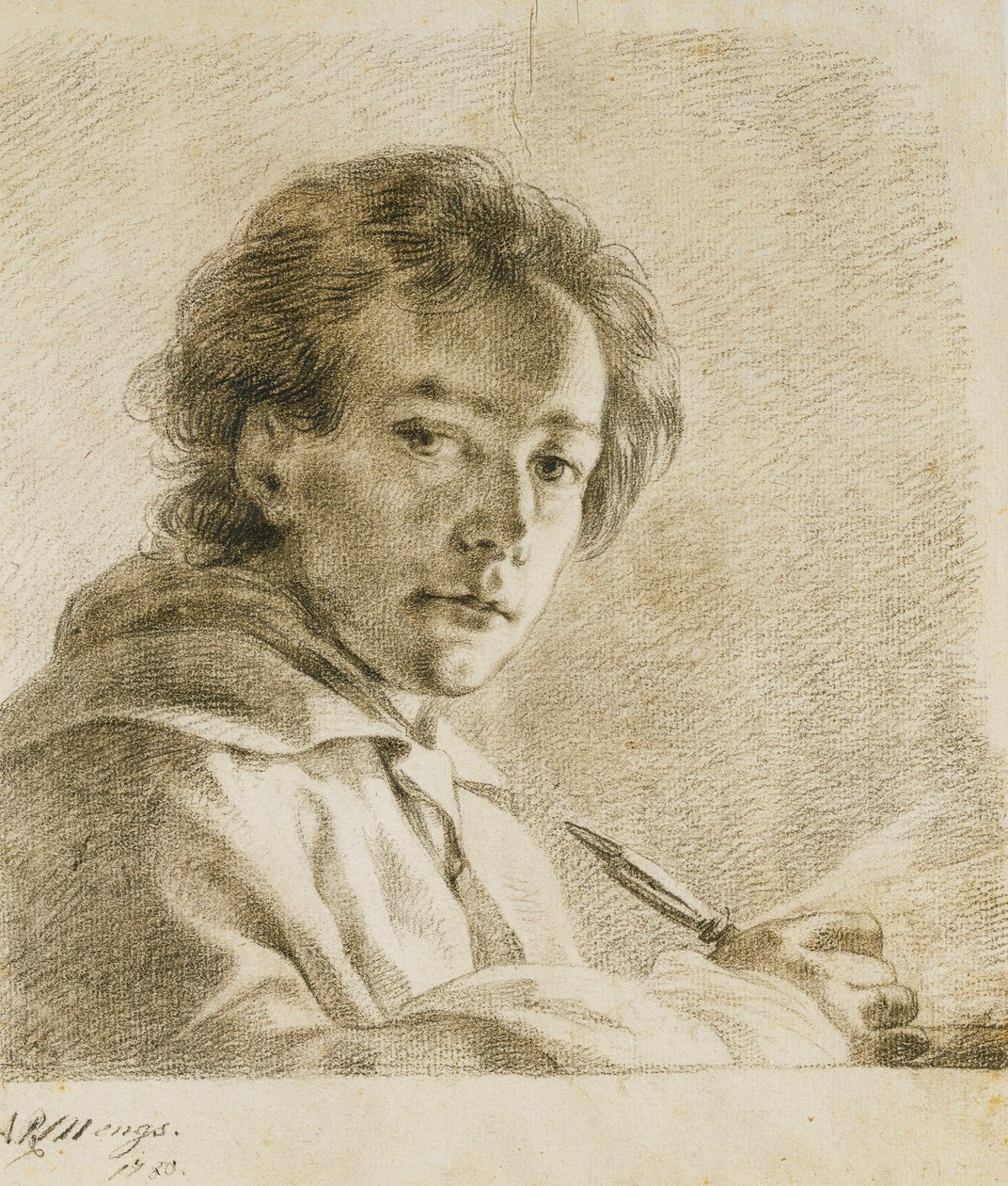Retrato del artista, 1750 de Anton Raphael Mengs