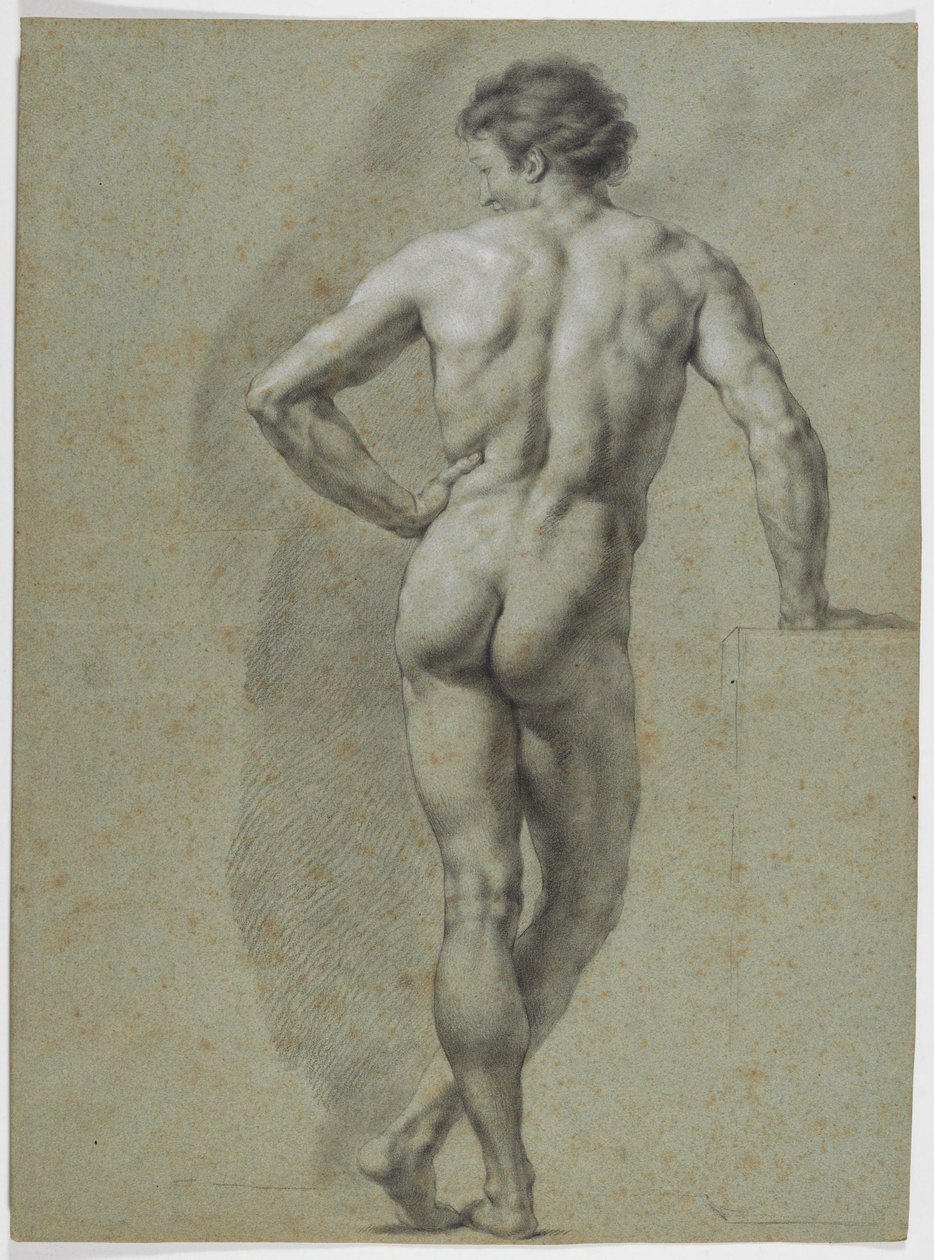 Posición de espaldas de pie, con el brazo izquierdo apoyado de Anton Raphael Mengs