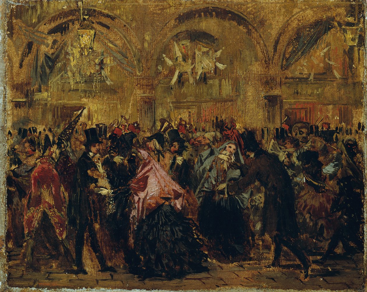 Carnaval en la Plaza de San Marcos en Venecia de Anton Romako
