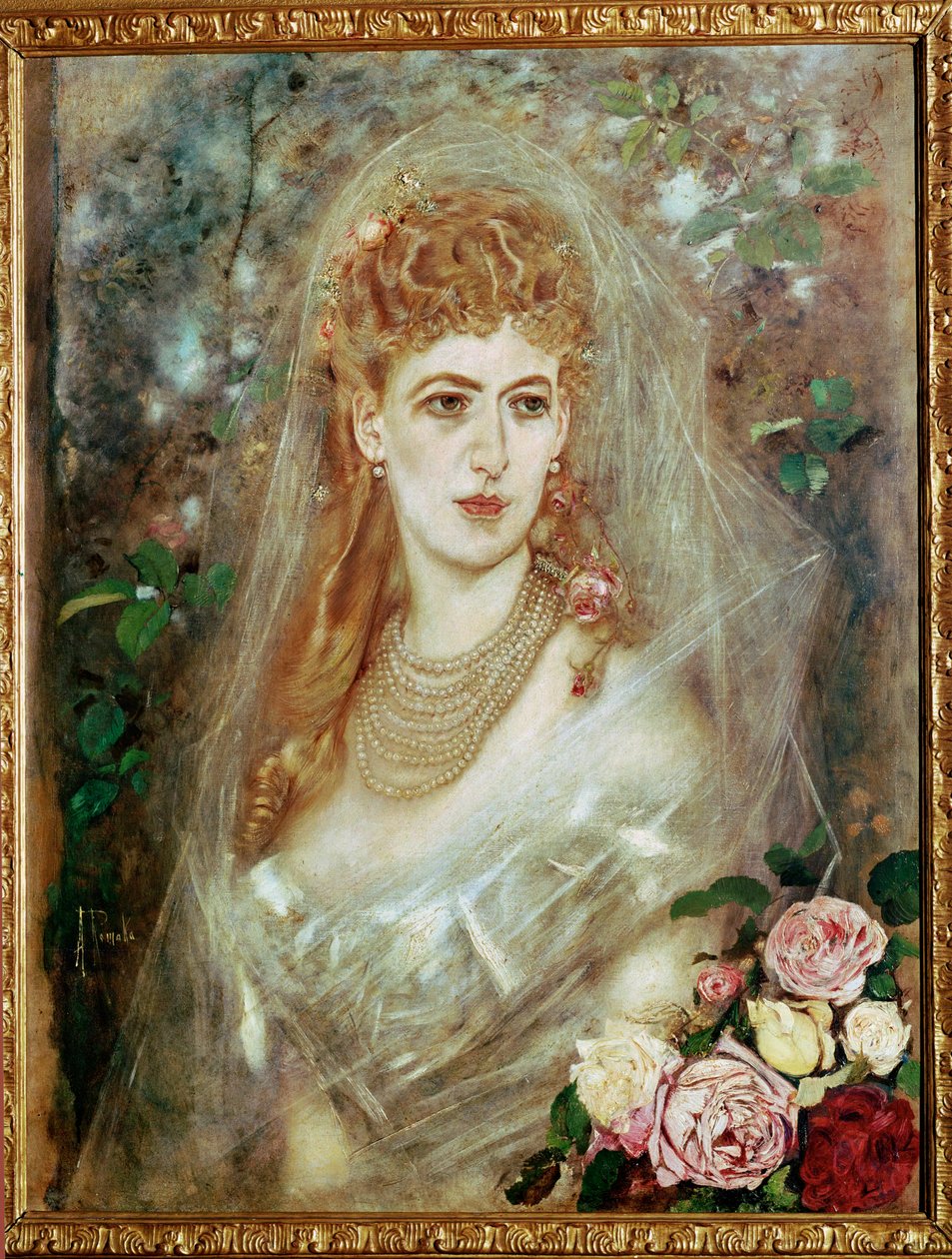 Maria Magda condesa Kuefstein ... (pintura sobre lienzo) de Anton Romako