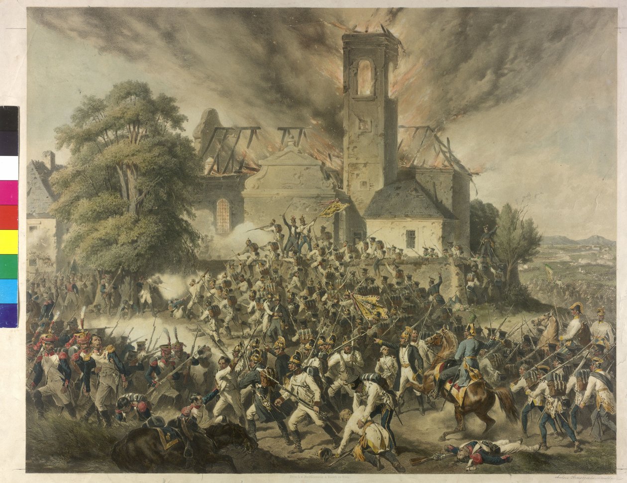 Batalla de Aspern 1809 de Anton Strassgschwandtner