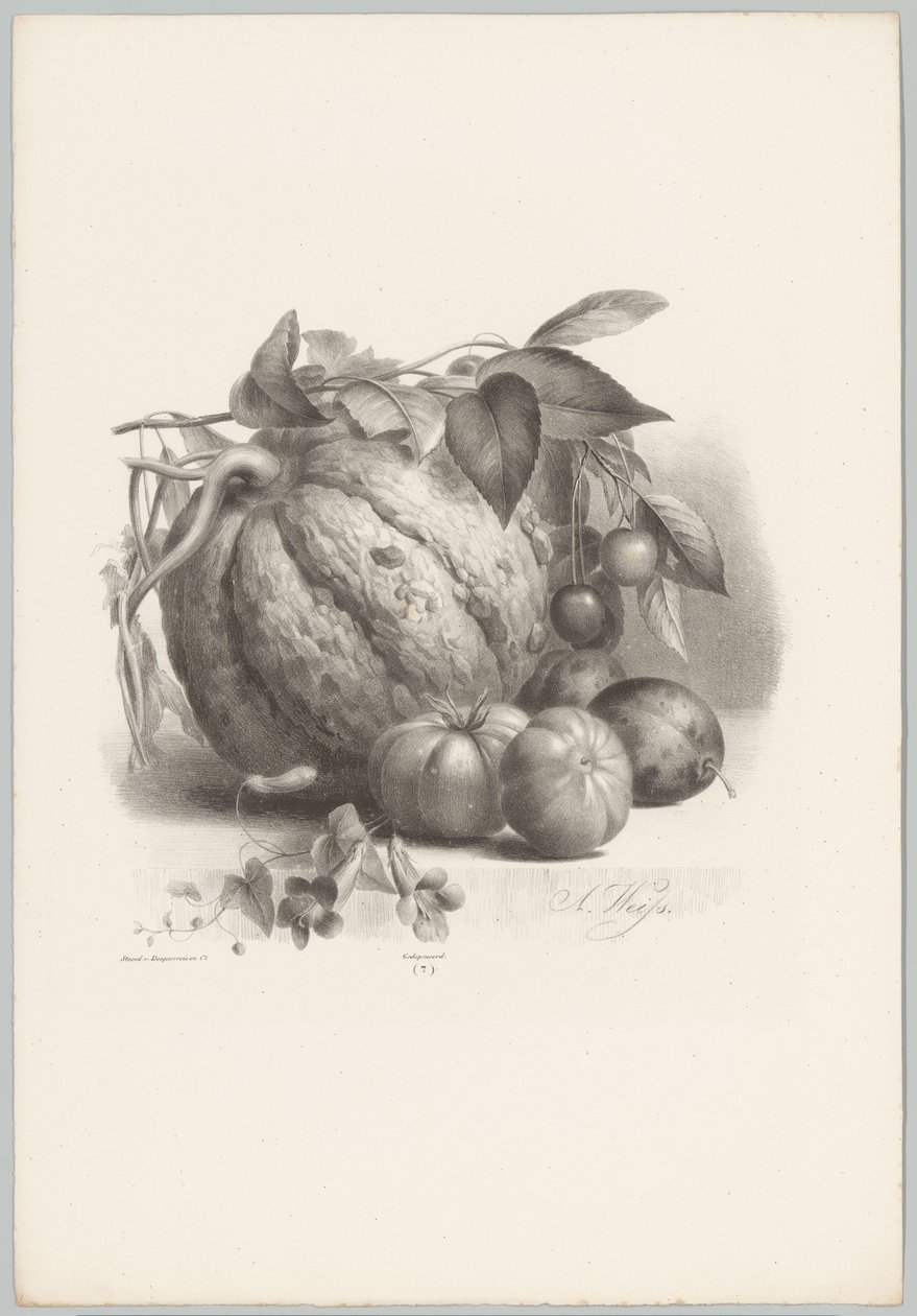 Calabaza, tomates y cerezas Estudios de flores y frutas (...) Décimo episodio (título de la serie) de Anton Weiss