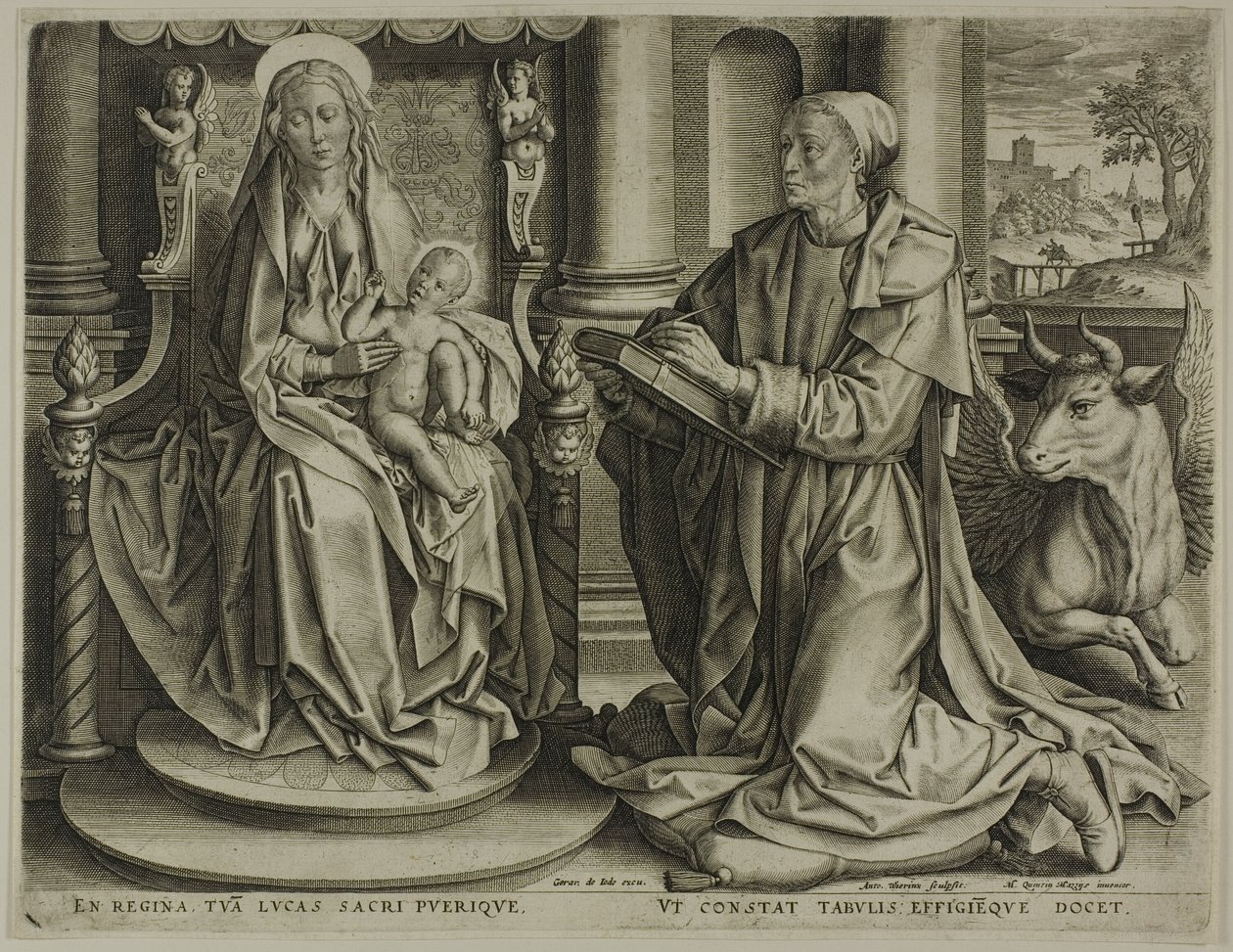 San Lucas pintando a la Virgen de Anton Wierix