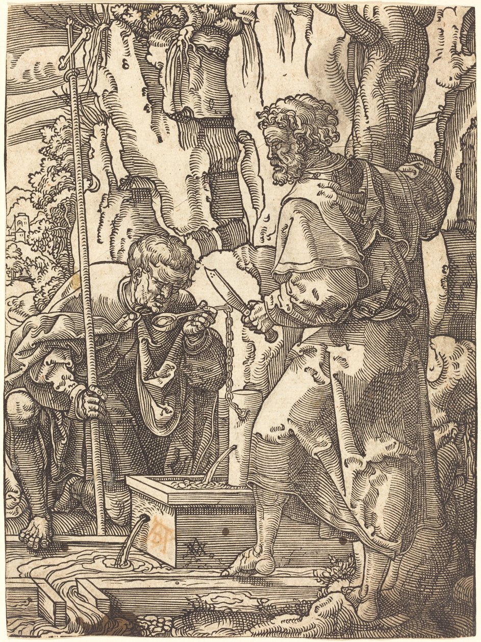 Santos Felipe y Bartolomé junto a un manantial de Anton Woensam