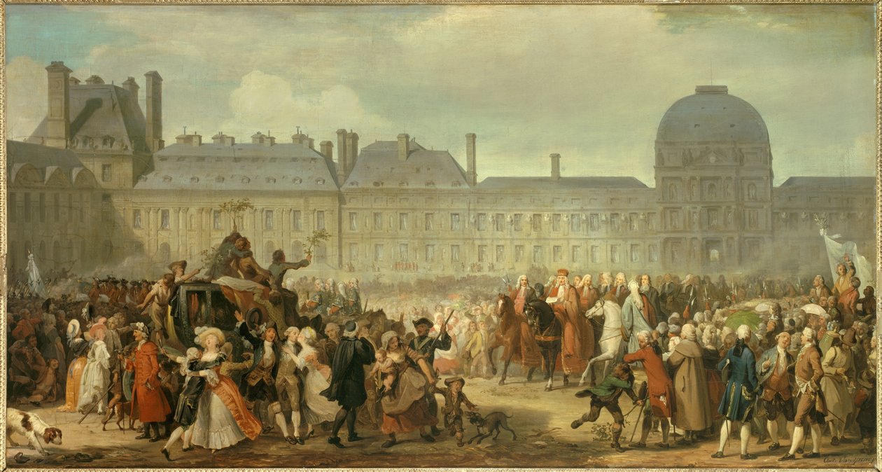 Publicación del Tratado de Versalles frente al Palacio de las Tullerías el 25 de noviembre de Anton van Ysendyck