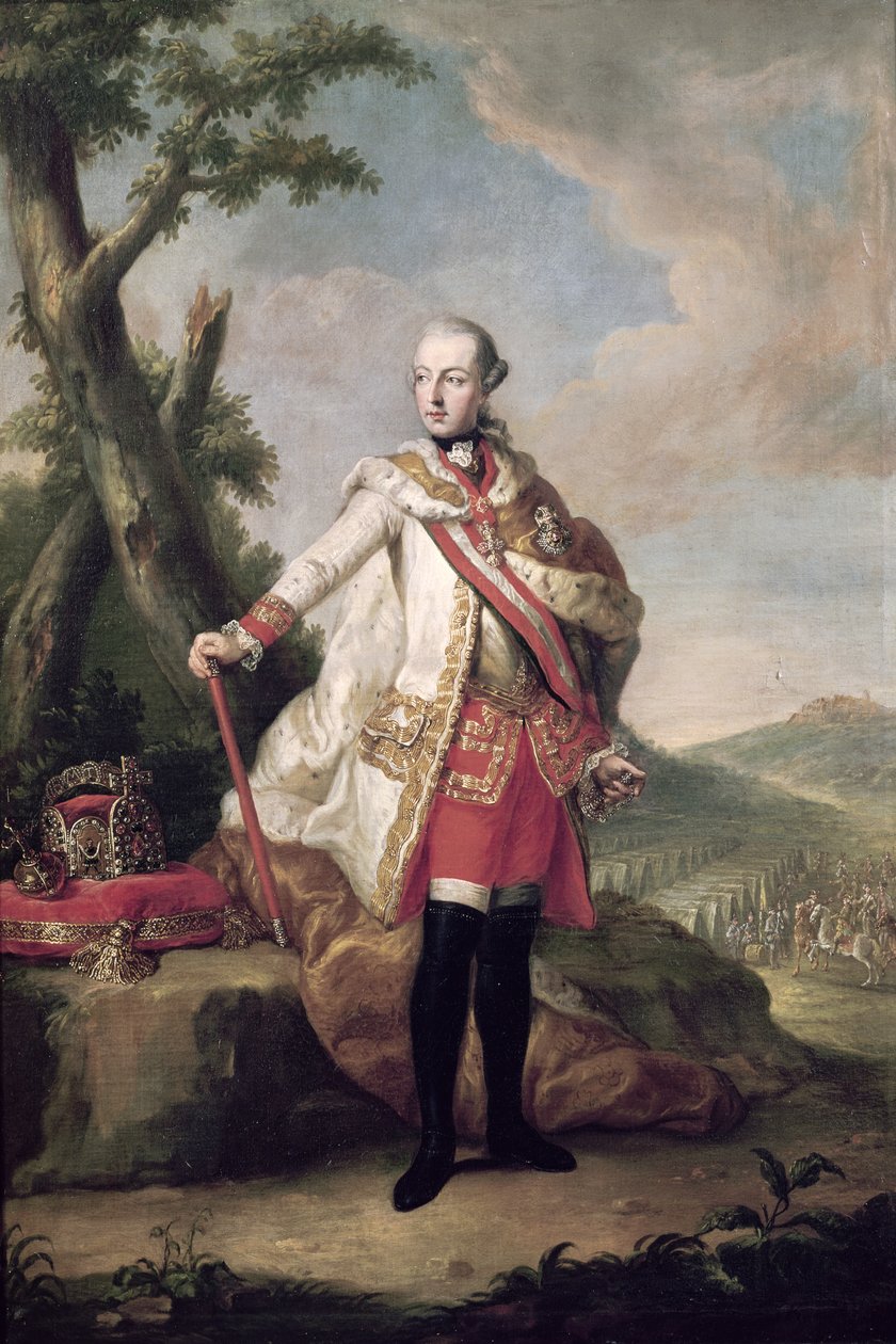 Retrato de cuerpo entero de José II (1741-90) de Habsburgo-Lorena, Emperador del Sacro Imperio Romano, c.1765 de Anton von Maron