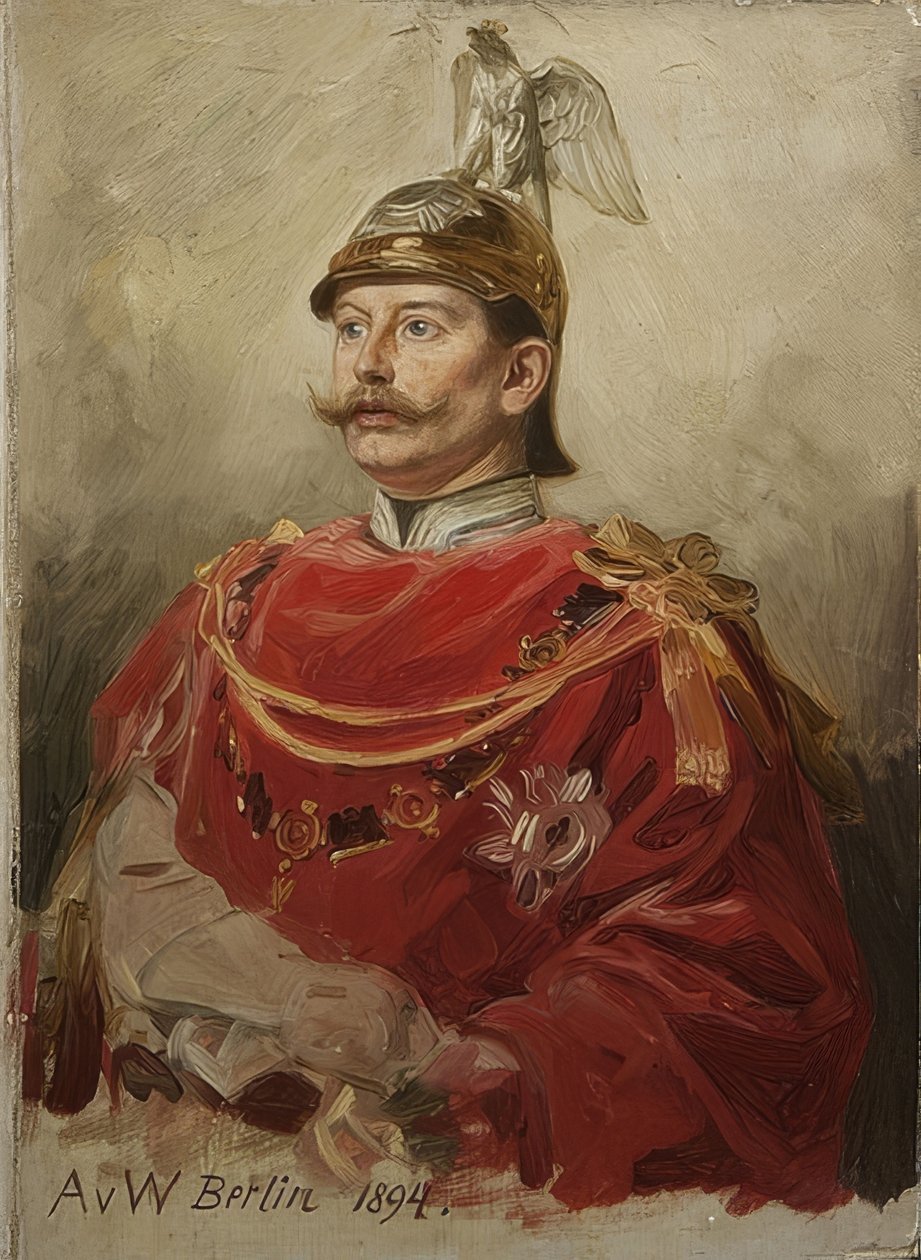 Retrato de Guillermo II (1859-1941), Emperador de Alemania y Rey de Prusia. 1894 de Anton Alexander von Werner