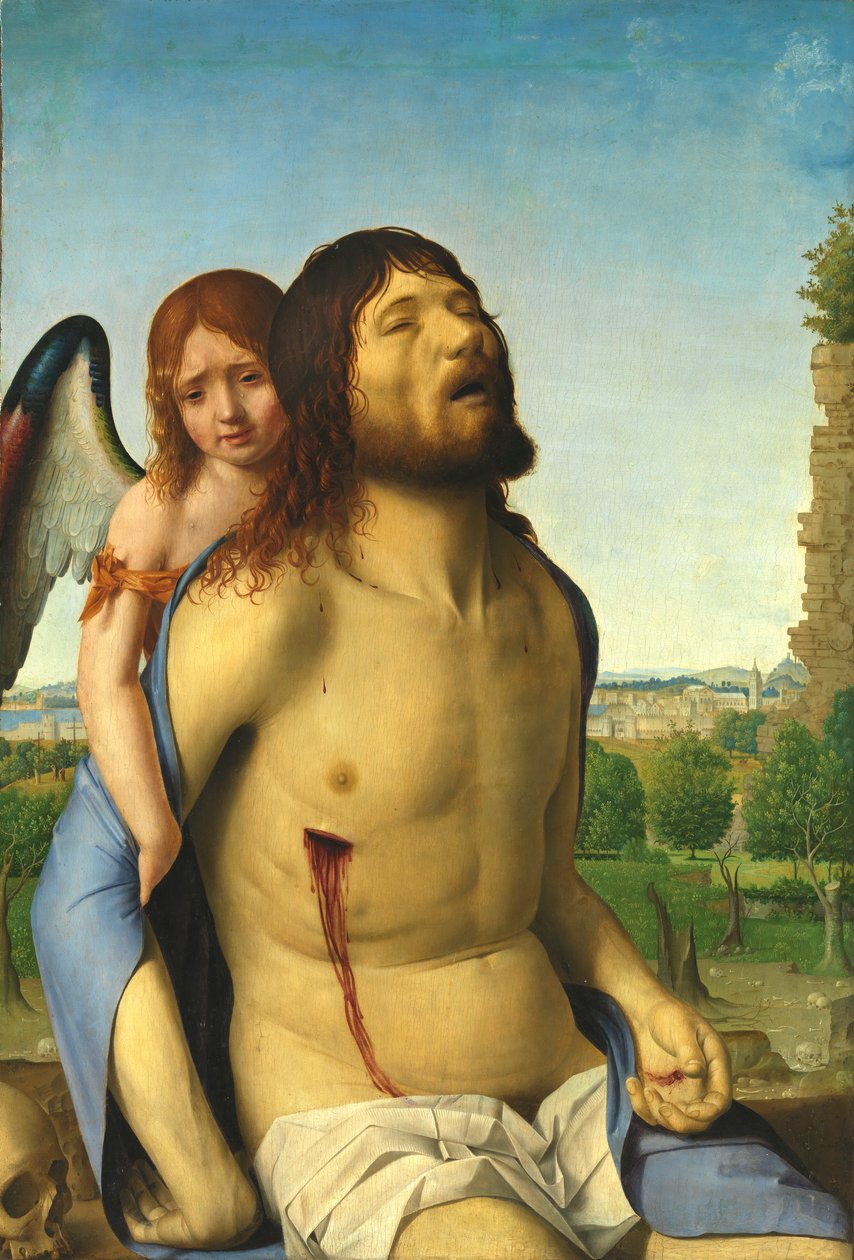 Cristo muerto sostenido por un ángel de Antonello da Messina