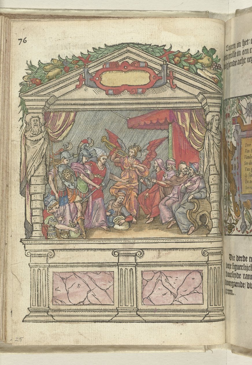 Escenario con representación alegórica en Grote Markt, 1578 de Antoni van Leest