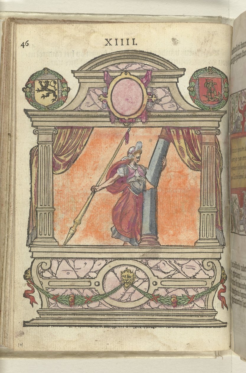 Escena con Personificación de la Fuerza (Fortitudo), 1578 de Antoni van Leest