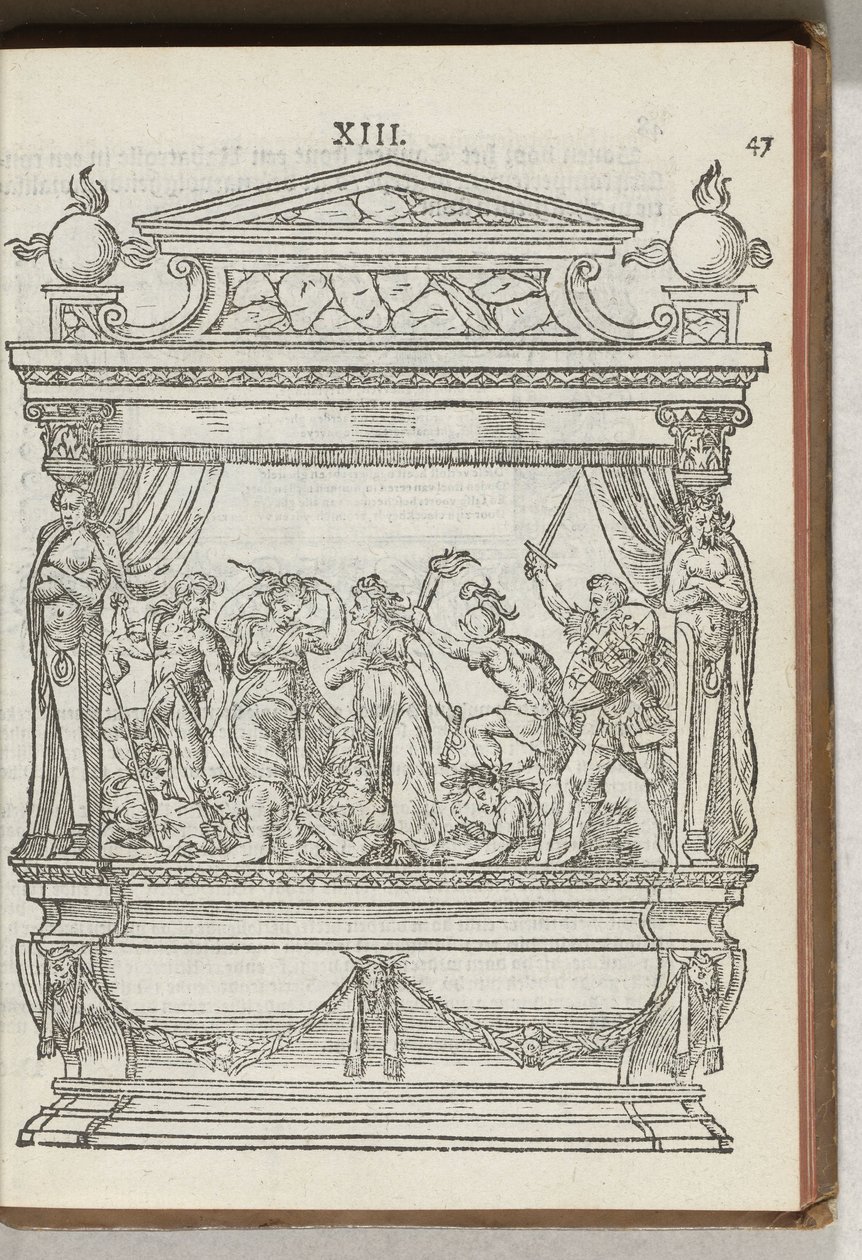 Segundo andamio decorado con escenario: el príncipe ahuyenta la guerra y la discordia, 1577 de Antoni van Leest