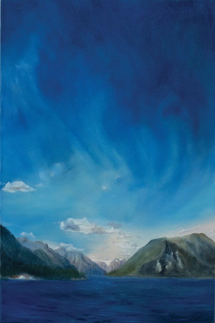 Fiordos de Noruega, 2011 (óleo sobre lienzo) de Antonia Myatt