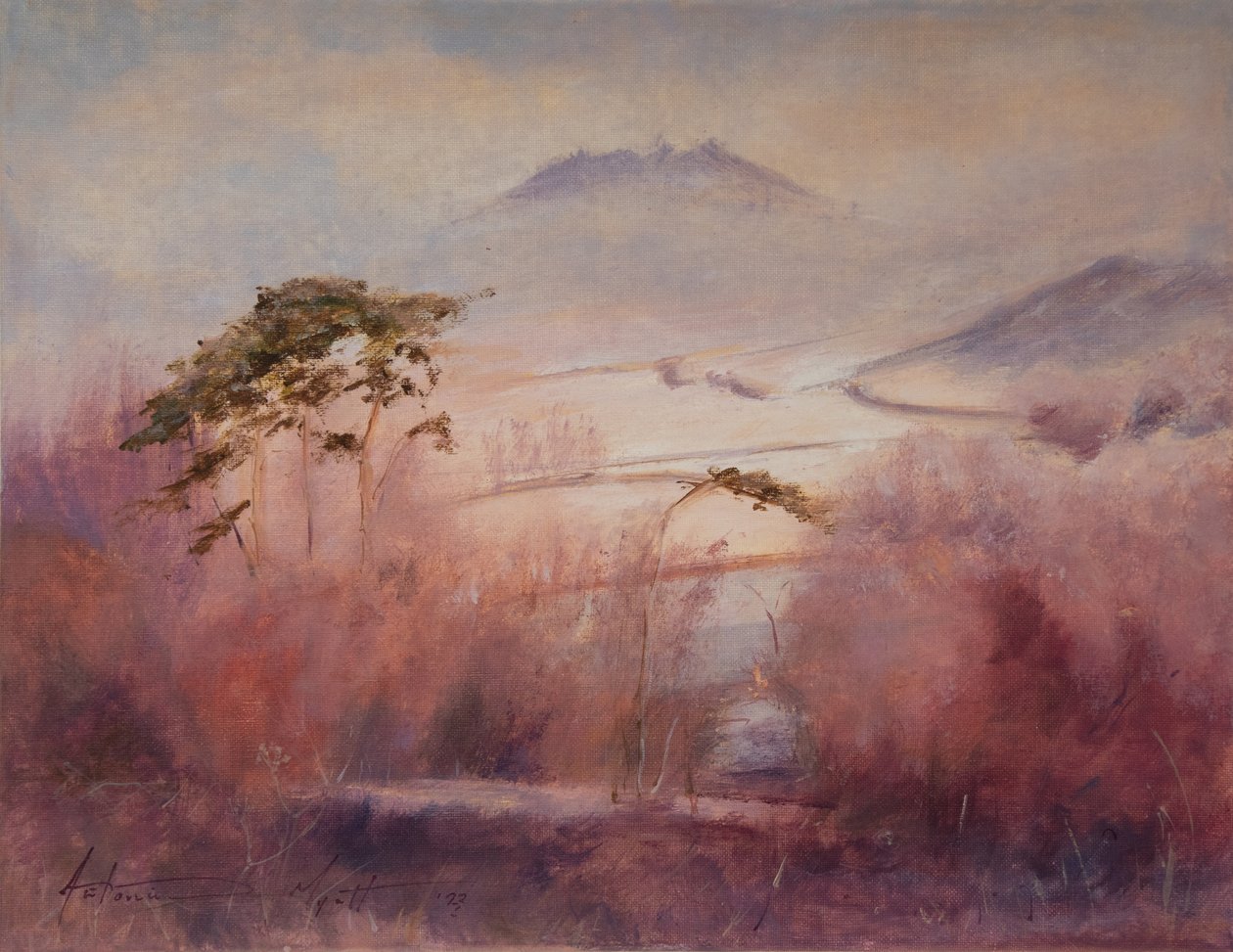 Frozen Valley, Somerset, 2023 (óleo sobre lienzo) de Antonia Myatt