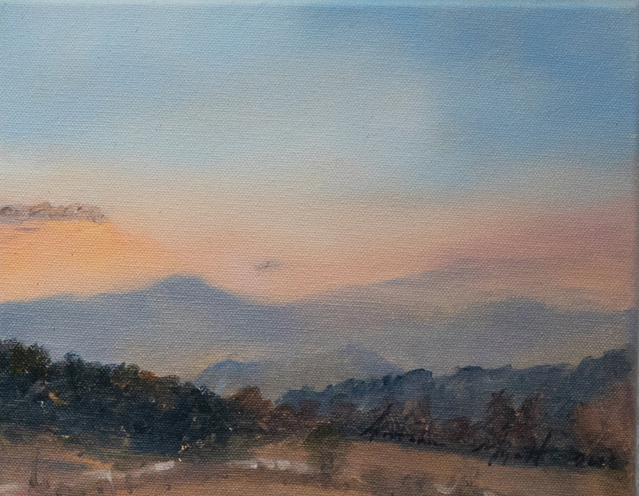 Colinas de Italia, 2018 (óleo sobre lienzo) de Antonia Myatt