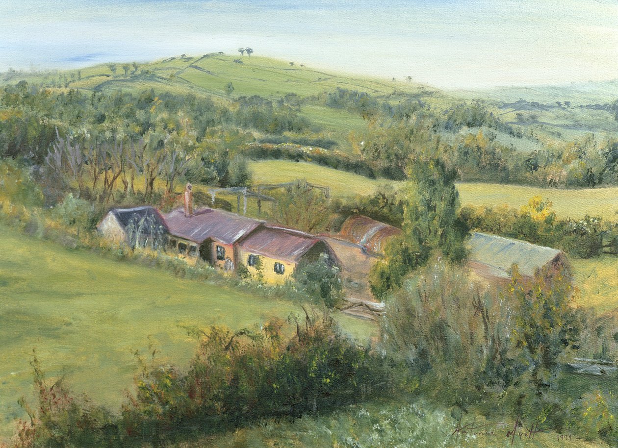 Cabaña en la granja del prado, 1999 de Antonia Myatt