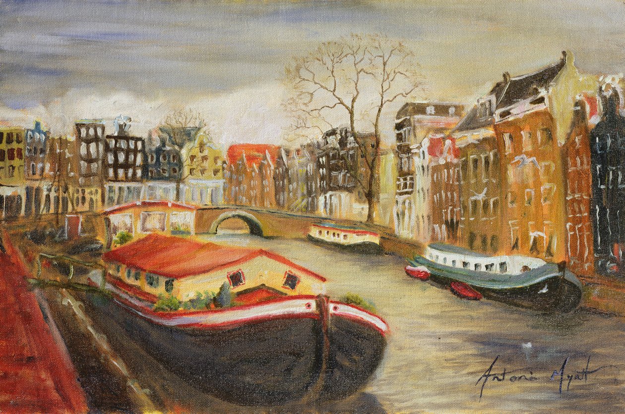 Casa flotante roja, Ámsterdam, 1999 de Antonia Myatt