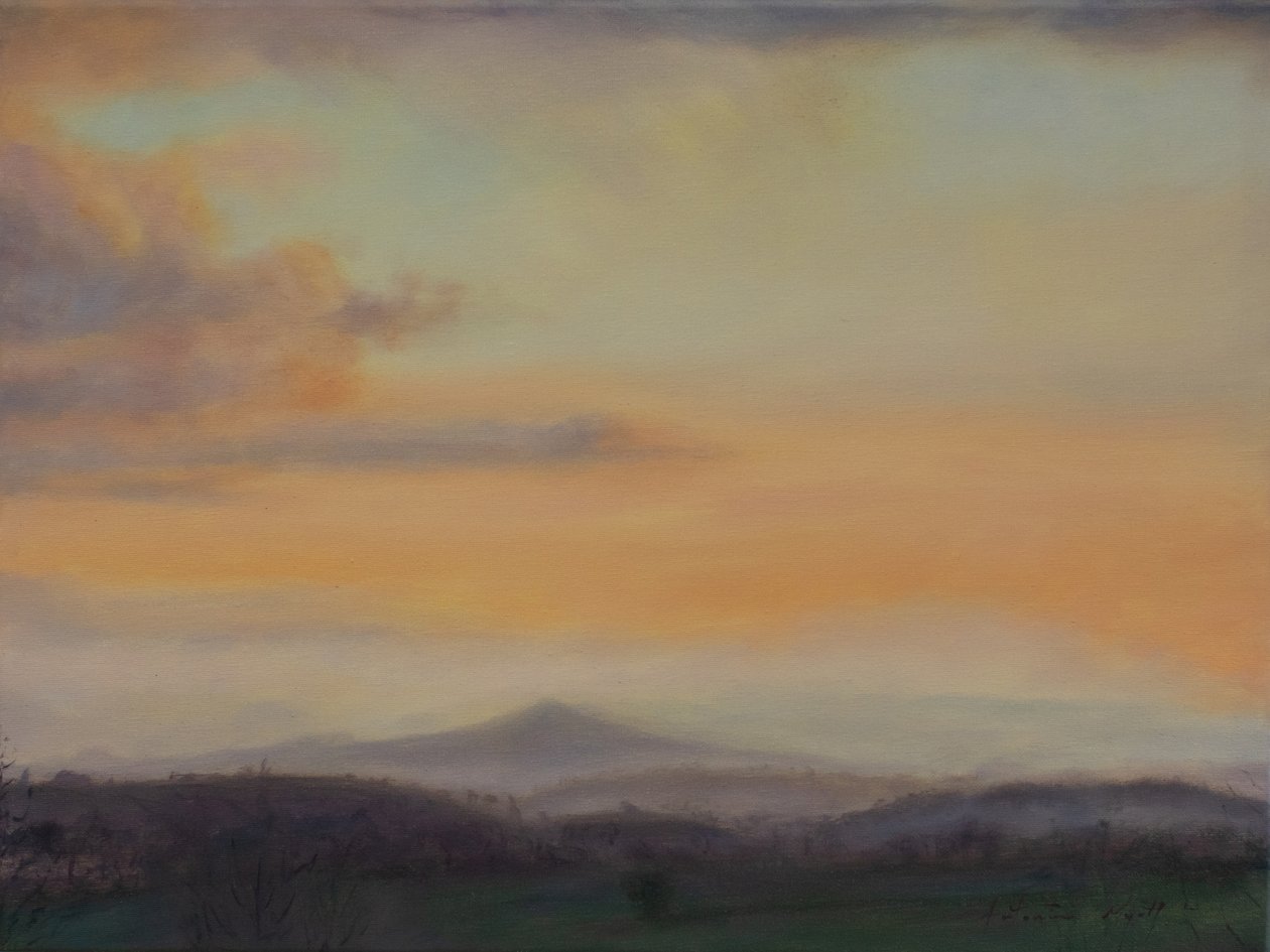 Montañas galesas, 2022 (óleo sobre lienzo) de Antonia Myatt