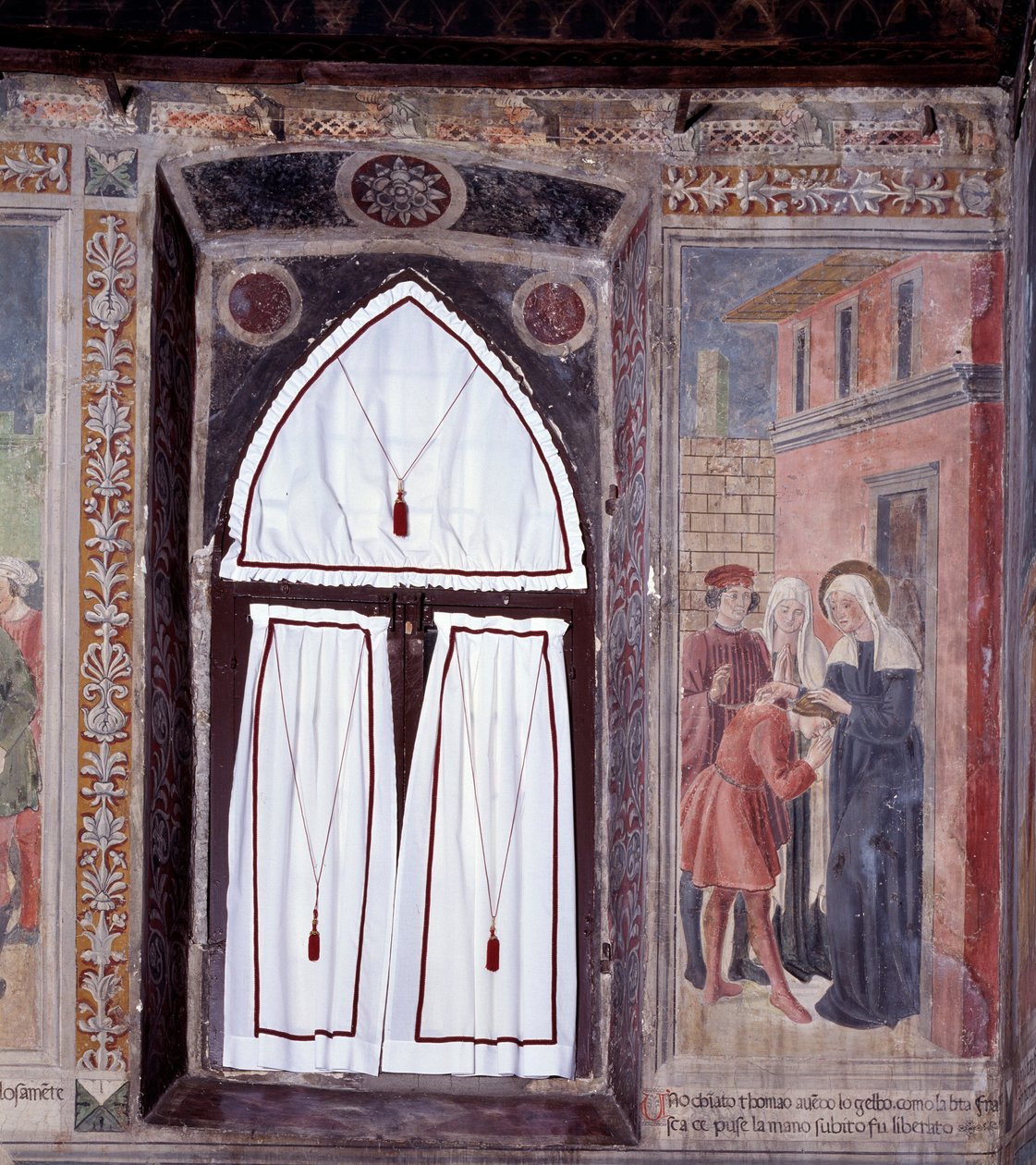 Vida de Santa Francesca Romana: Un jorobado es curado por la santa de Antoniazzo Romano