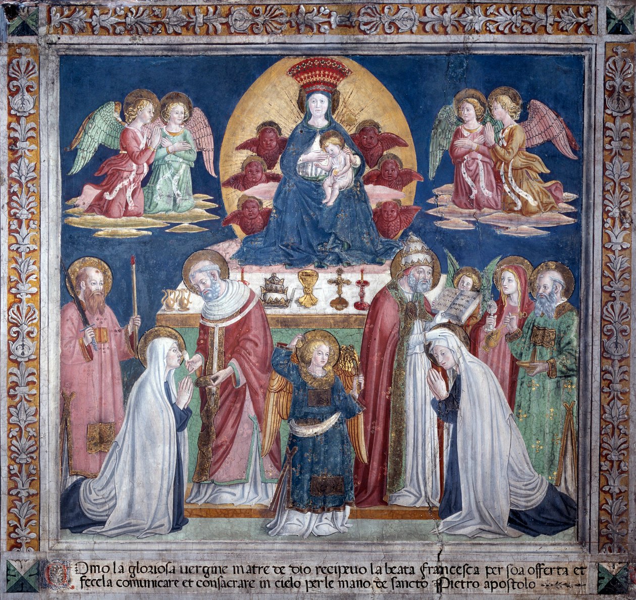 Vida de Santa Francesca Romana: En el día de Navidad de Antoniazzo Romano