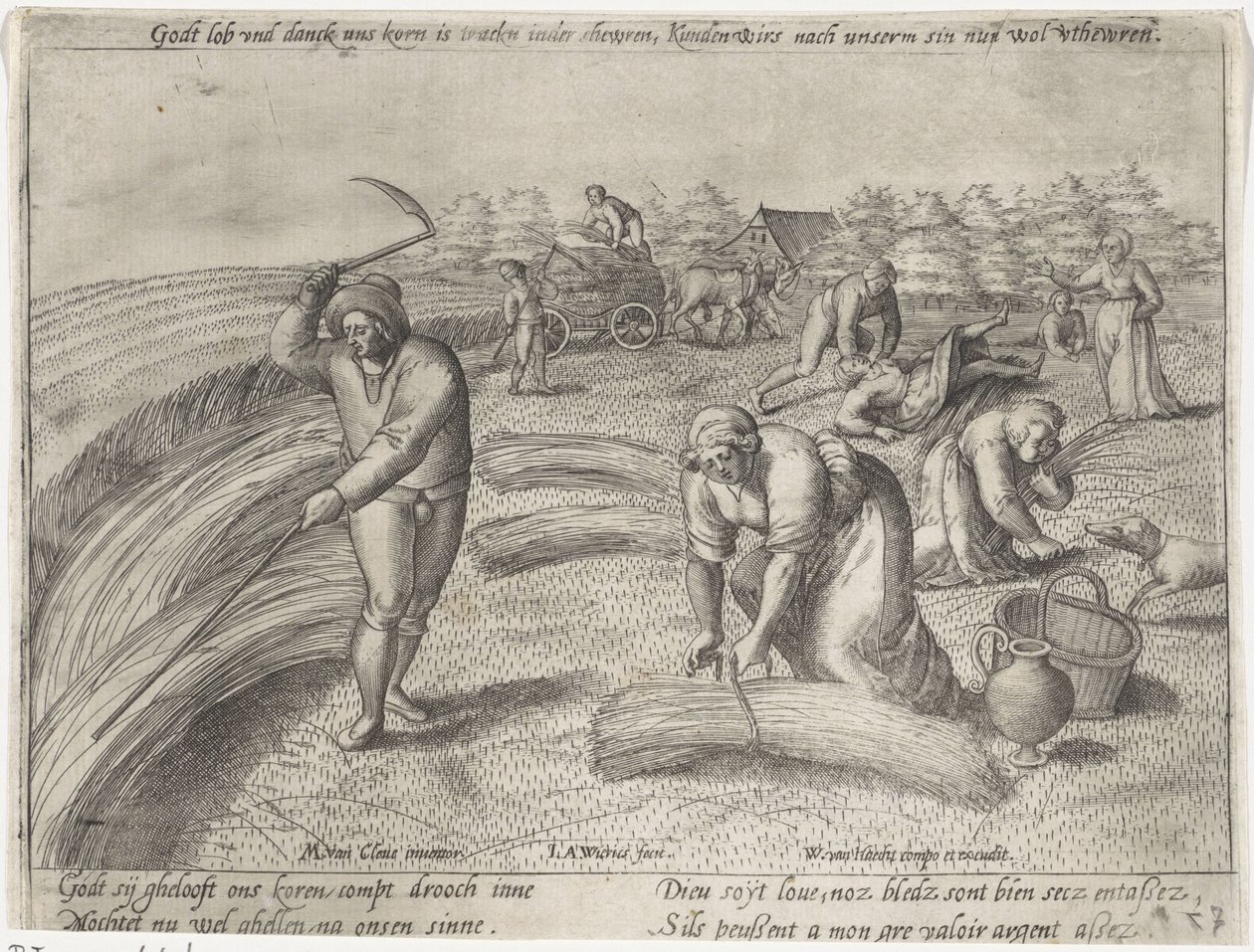 La cosecha Grano en crecimiento (título de la serie) de Antonie Wierix (II) (possibly)
