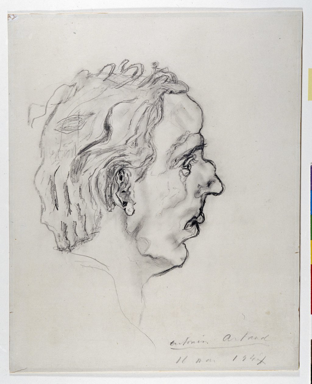 Retrato de perfil del poeta Jacques Prevel (1915-1951) - 11 de mayo de Antonin Artaud