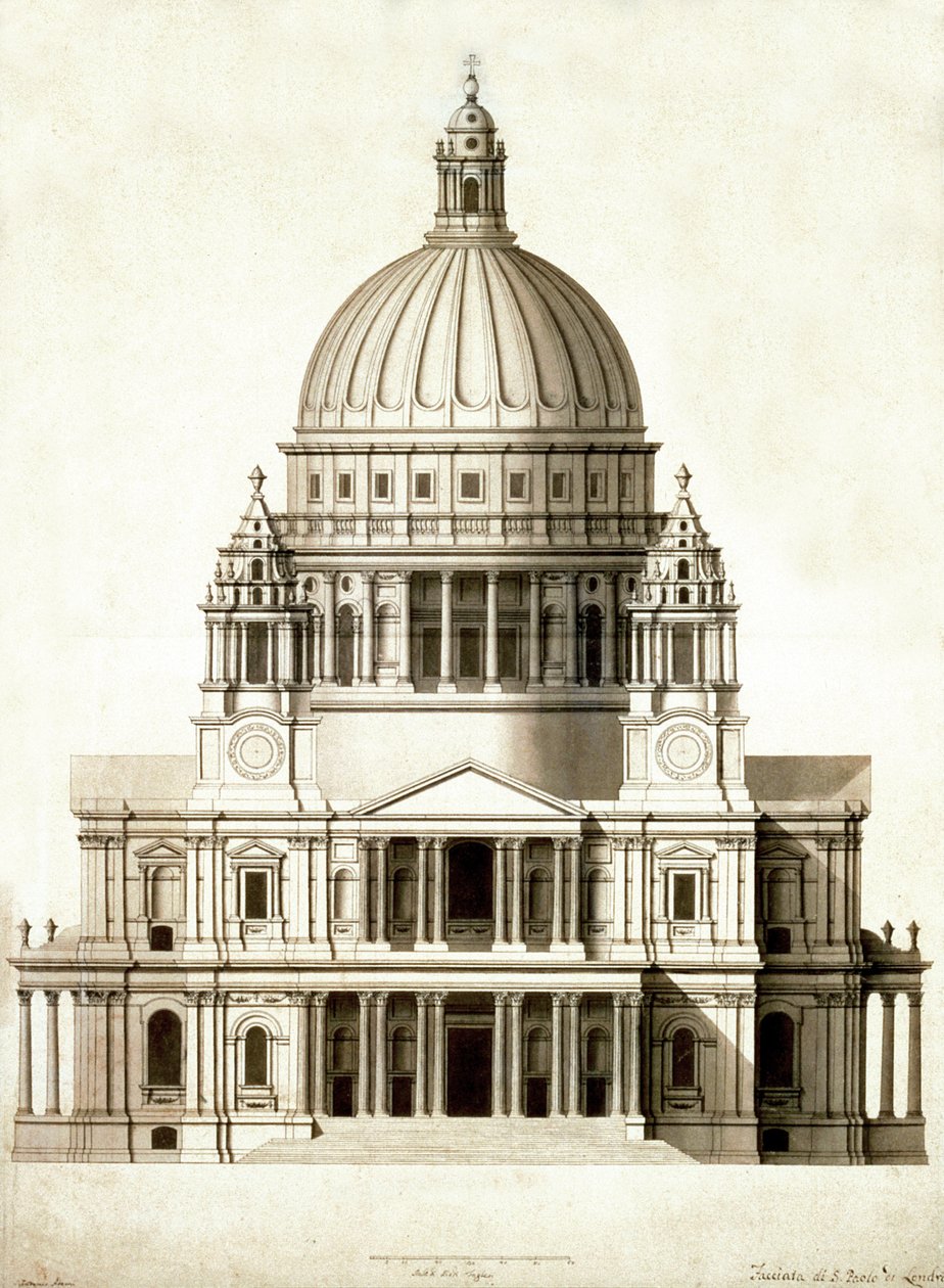 La fachada de San Pablo, Londres de Antonio Adami