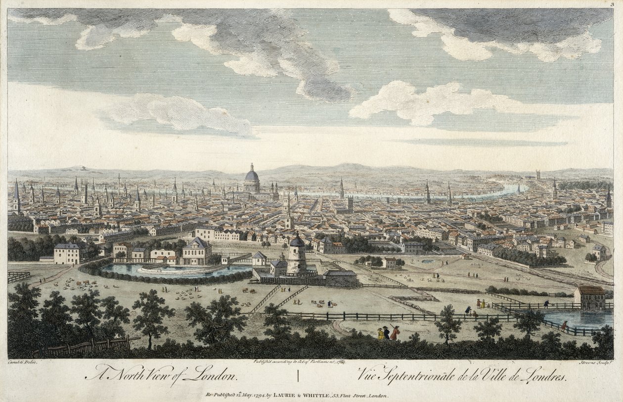 Una vista norte de Londres, lámina 3 de 