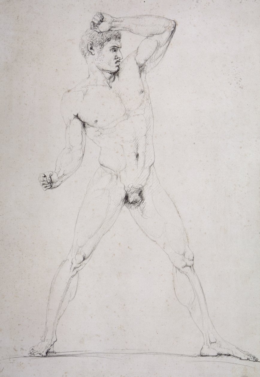 Desnudo Masculino, Creugas de Durazzo, de la descripción de Pausanias de los Juegos Nemeos en su Itinerario de Grecia de Antonio Canova