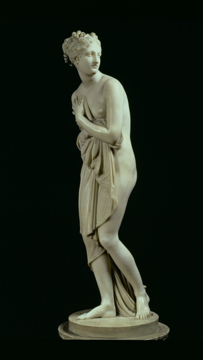 Venus, vista lateral, 1810 (mármol) de Antonio Canova