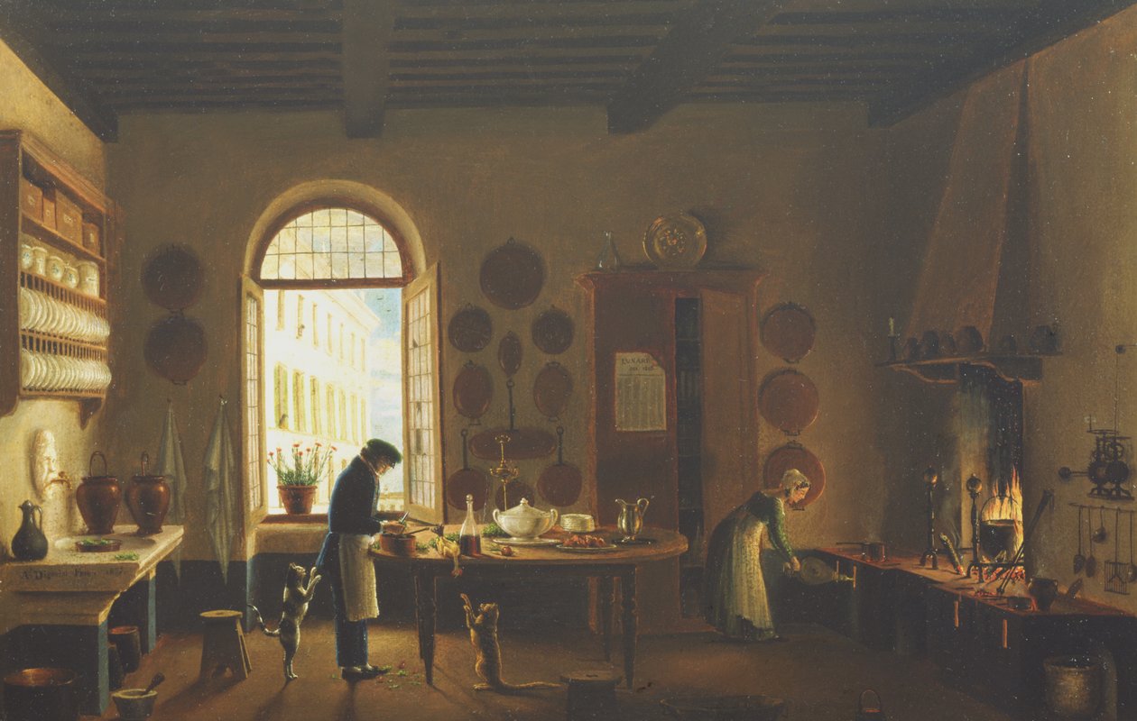 La cocina del Palazzo Mozzi, Florencia de Antonio Digerini