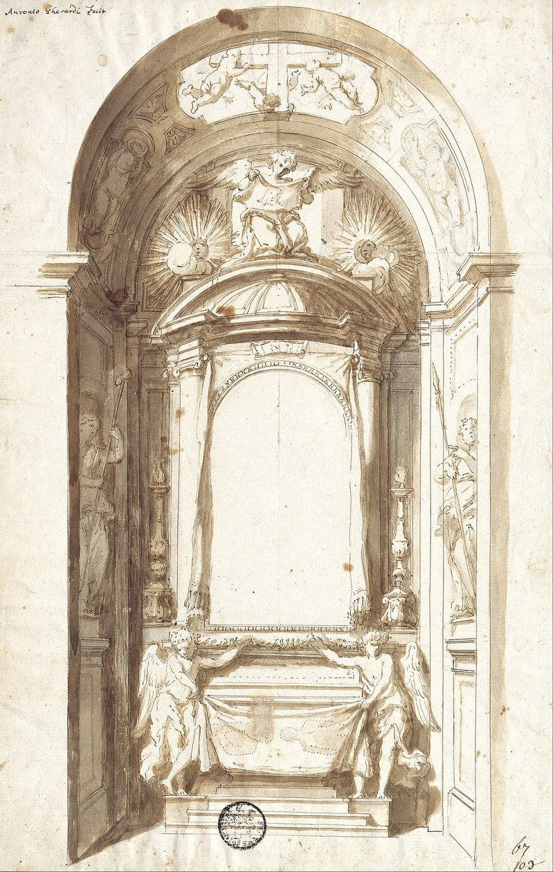Diseño para un altar de Antonio Gherardi