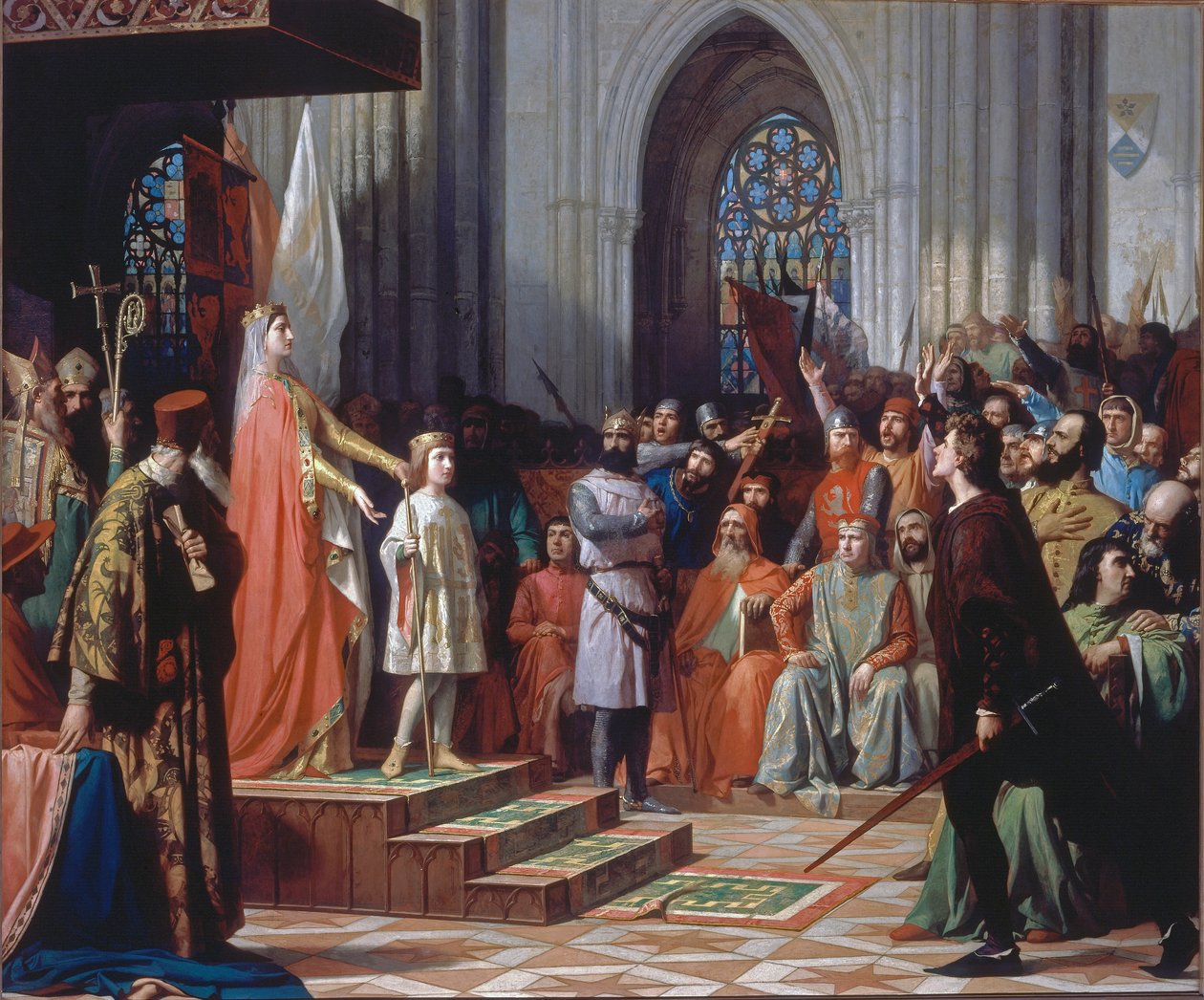 María de Molina presenta a su hijo Fernando IV en las Cortes de Valladolid de 1295 de Antonio Gisbert