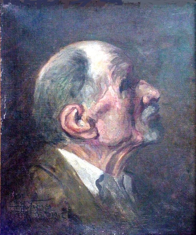 Busto de un hombre - Cabeza de un anciano París, Francia de Antonio Parreiras