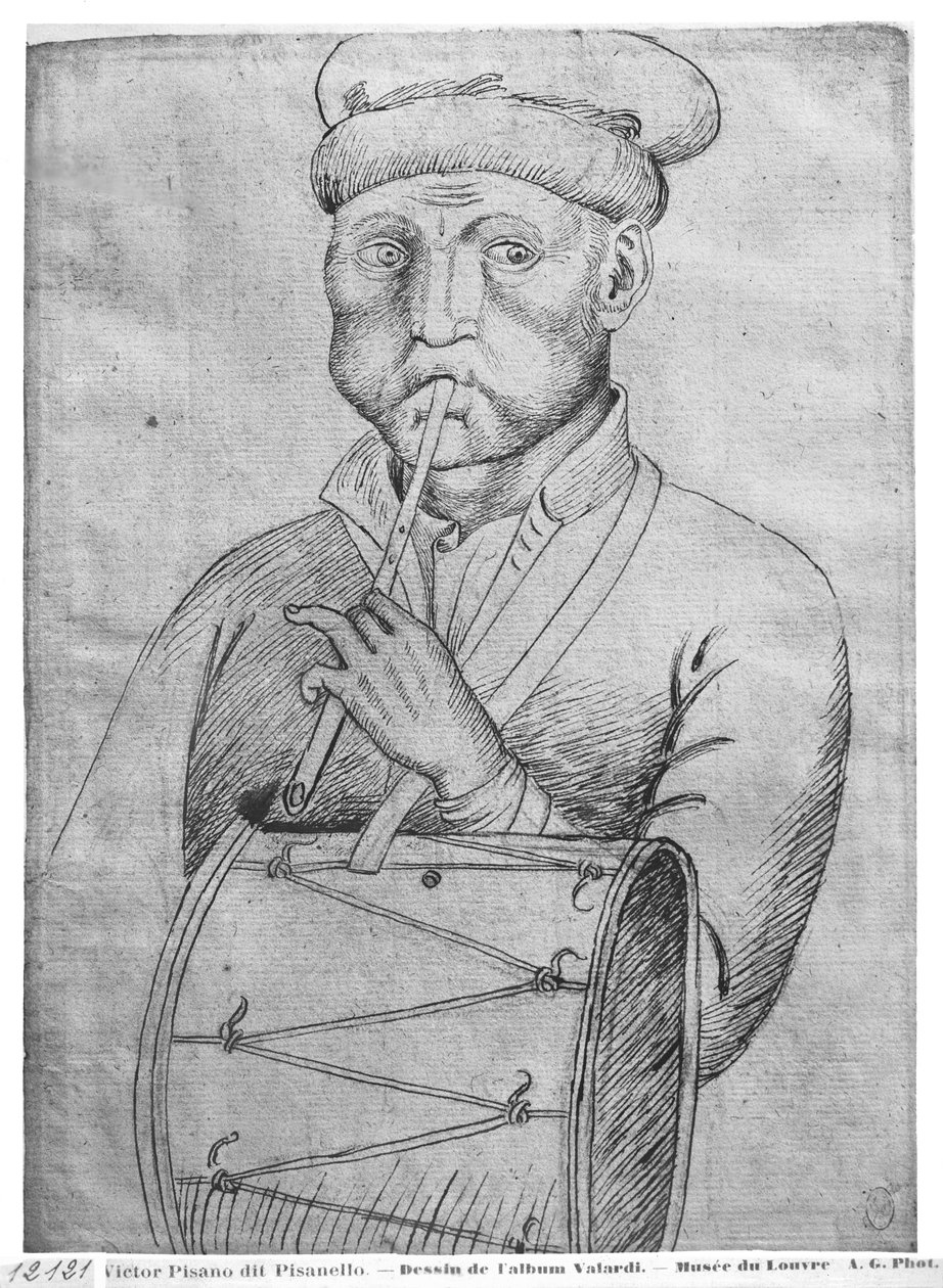 Músico, del Álbum Vallardi de Antonio Pisanello