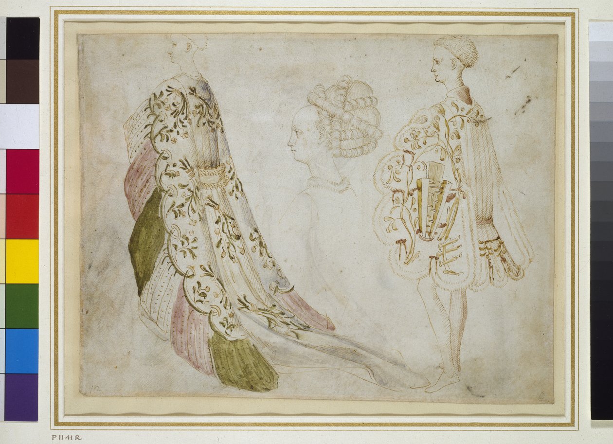 Estudios de vestuario de Antonio Pisanello