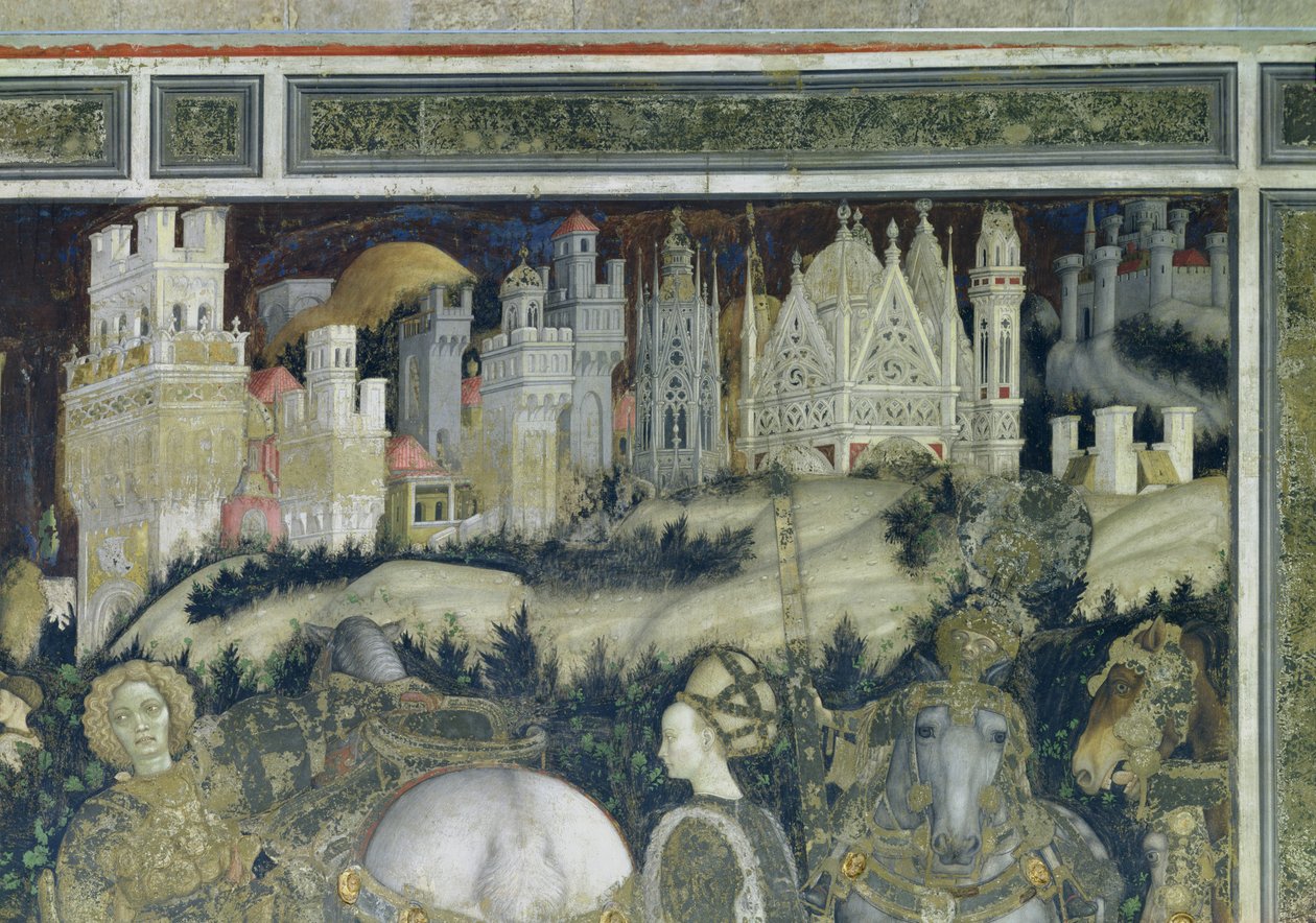 San Jorge y la Princesa de Trebisonda (detalle) de Antonio Pisanello