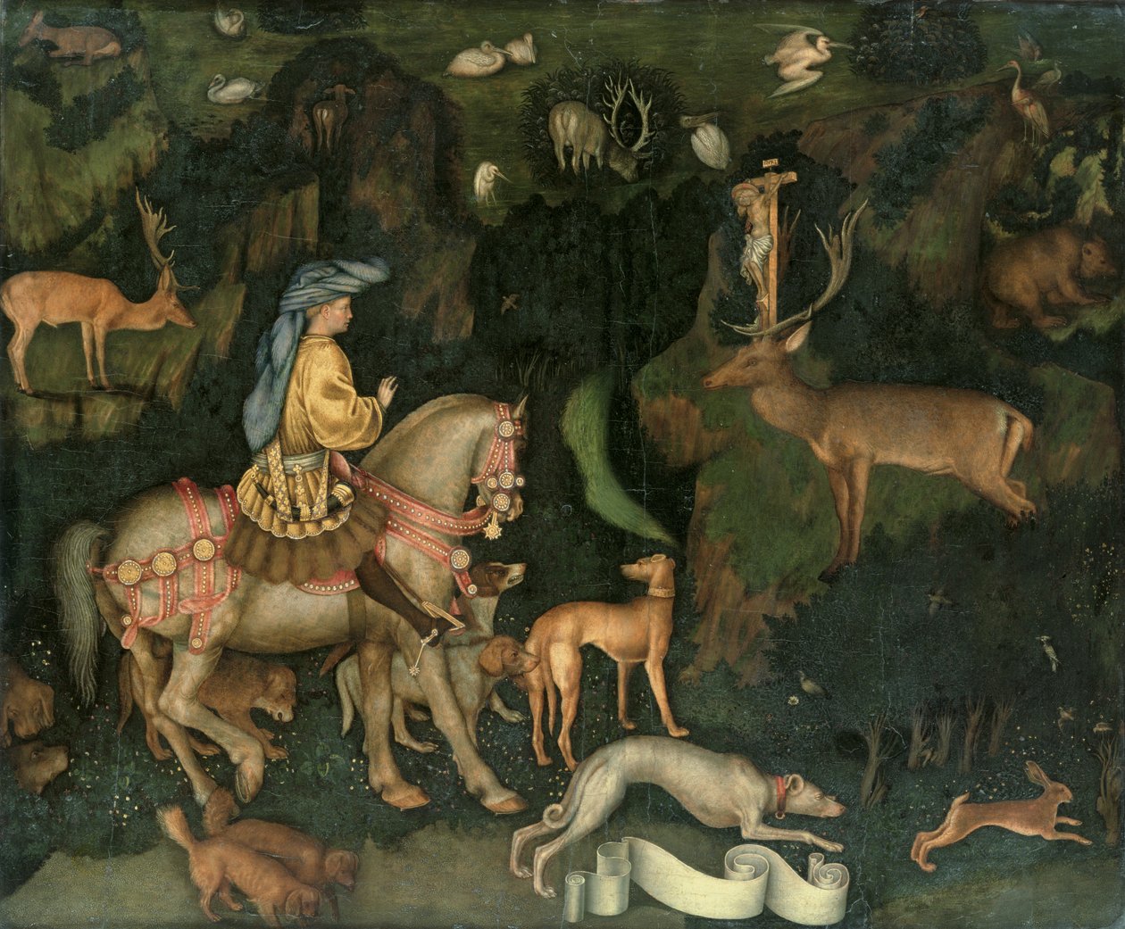 La visión de San Eustaquio, c.1438-42 de Antonio Pisanello