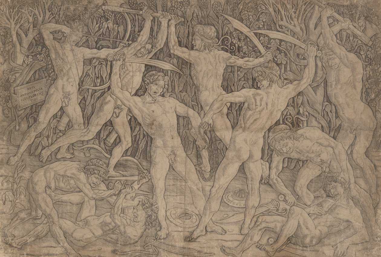Batalla de los diez hombres desnudos, 1465 de Antonio Pollaiuolo