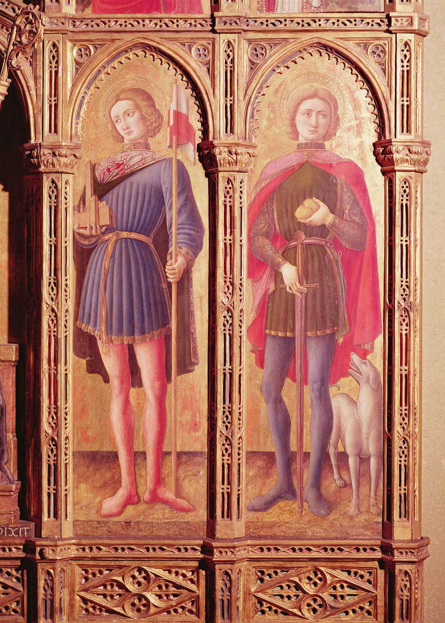 El Políptico de Pesaro, detalle de dos santos de Antonio Vivarini