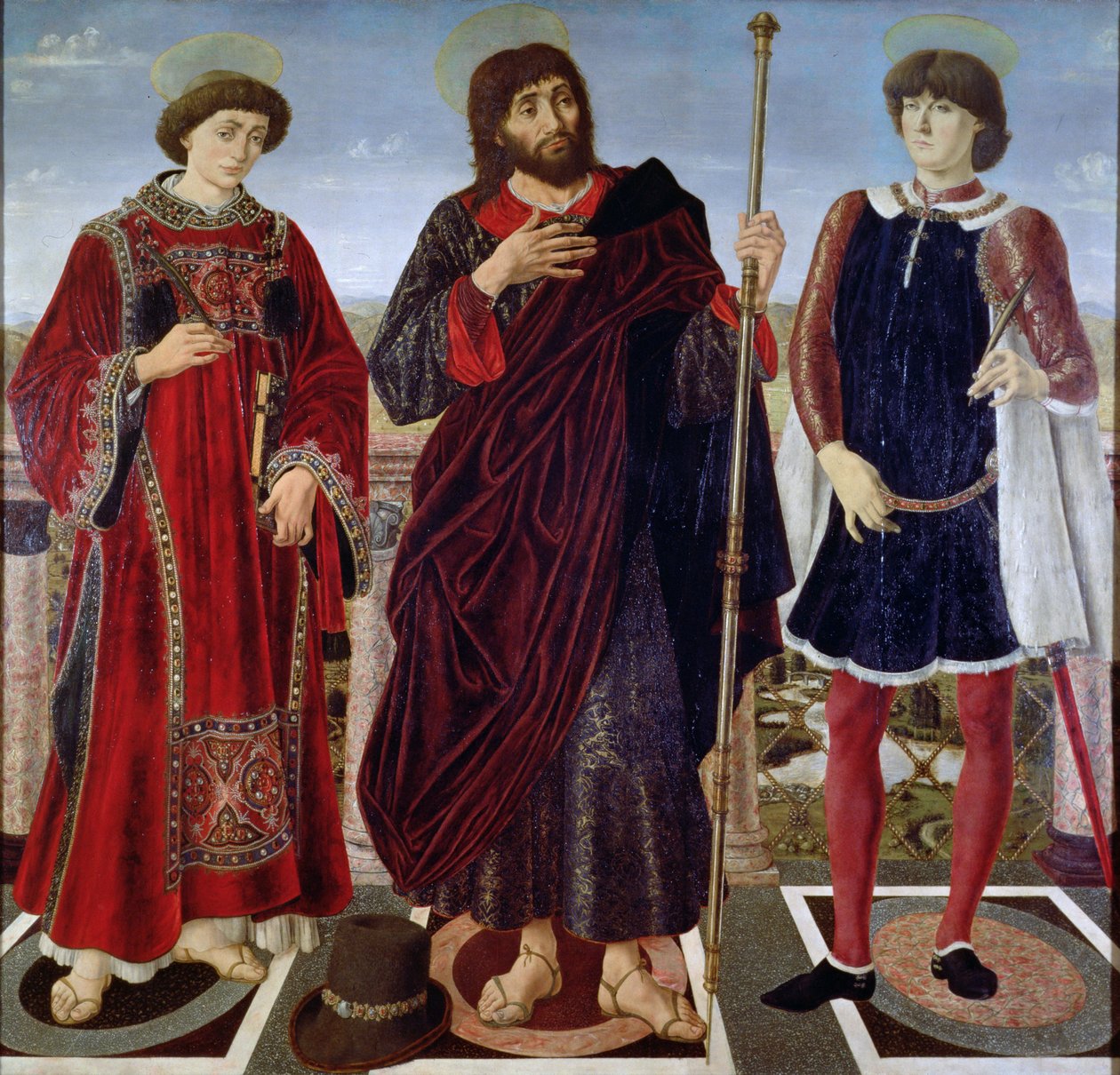 San Vicente de Zaragoza, Santiago y Eustaquio de Antonio Pollaiuolo