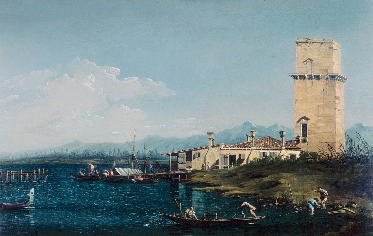 La torre de Marghera de Antonio school of Canaletto