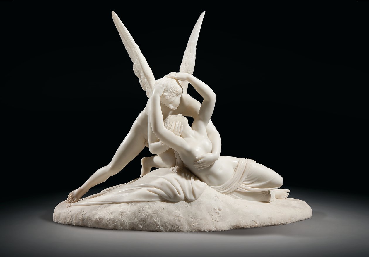 Psique reanimada por el beso de Cupido, c.1860 de Antonio (after) Canova