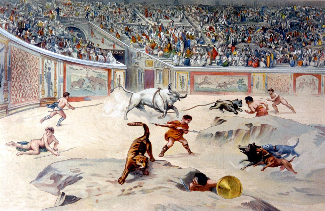 Juegos de circo en Pompeya de Antonio (after) Niccolini