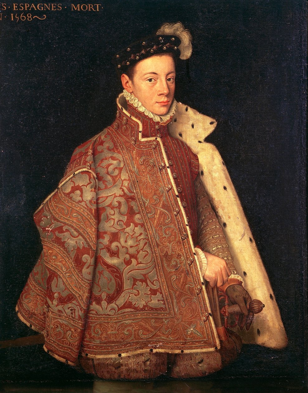Retrato de Don Carlos, Príncipe de Asturias de Antonio (studio of) (attr. to) Moro