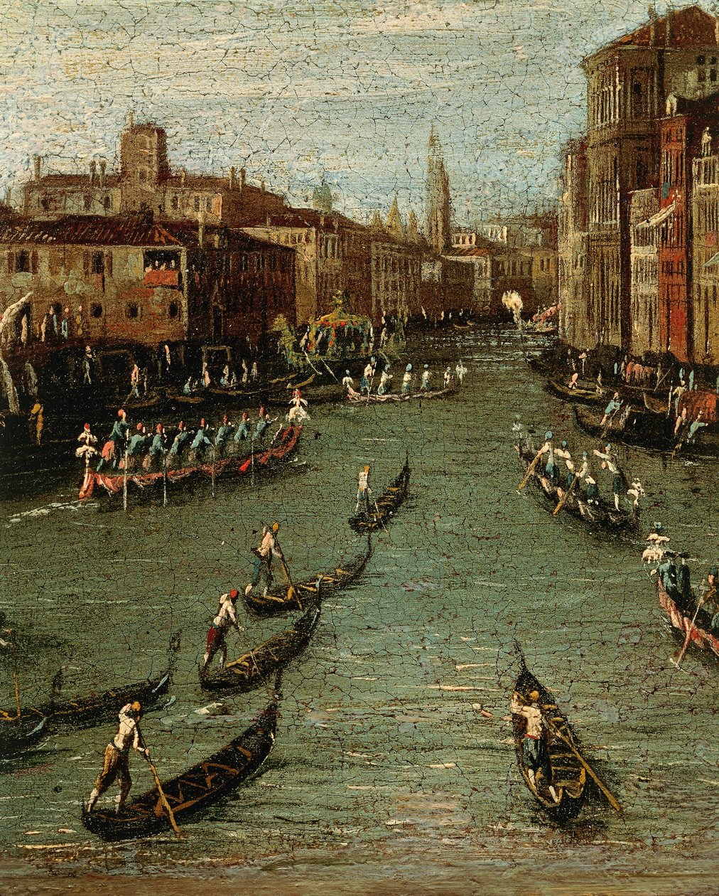La Regata Histórica: Góndolas en el Gran Canal de Antonio (studio of) Canaletto