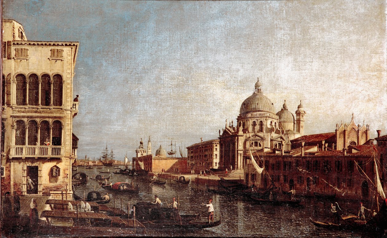 Vista de la Iglesia de la Salud en Venecia. Taller de Giovanni Antonio Canal, conocido como Canaletto (1697-1768) 1740-1750 Venecia, Museo Correr de Antonio (studio of) Canaletto